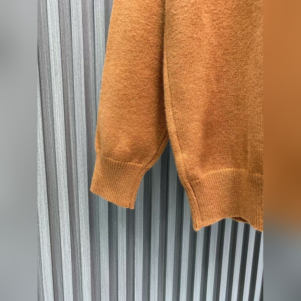 Fendi Orange Crew Neck Logo Letter Knit Sweater - Picture 7 of 10
